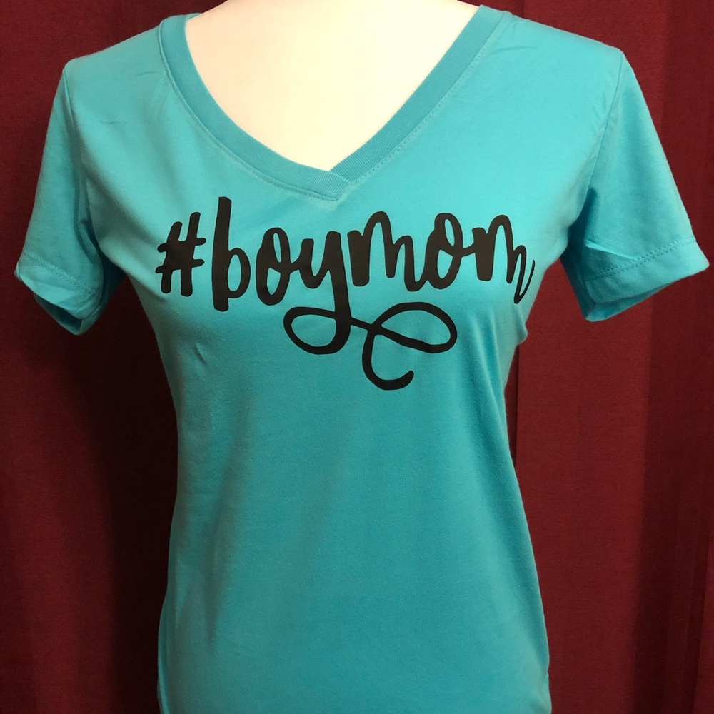 Custom made #Boymom T-shirt